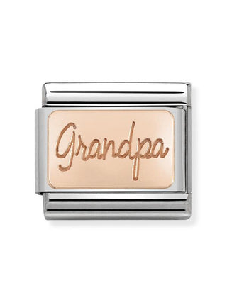 Composable Classic Dekoratif Link - Plakalar Mesajlar - Büyükbaba -  9K Rose Altın