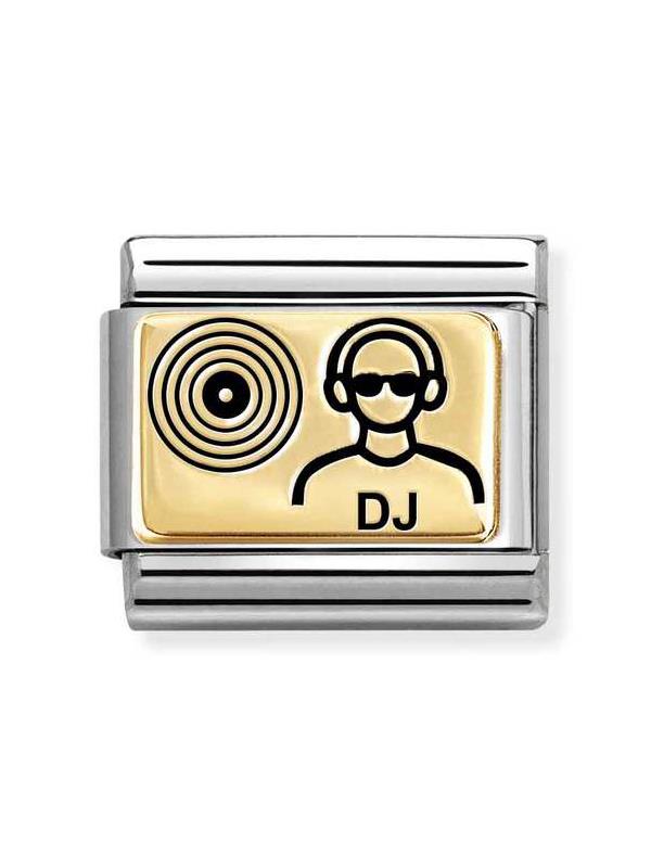 Composable Classic Dekoratif Link - Plakalar Mesajlar - DJ - (55 DJ) 18K Altın
