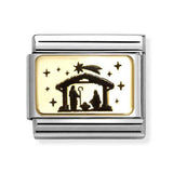 Composable Classic Dekoratif Link - Plakalar Mesajlar - Doğuş - (34 Nativity) 18K Altın