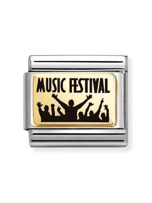 Composable Classic Dekoratif Link - Plakalar Mesajlar - Müzik Festivali - 18K Altın