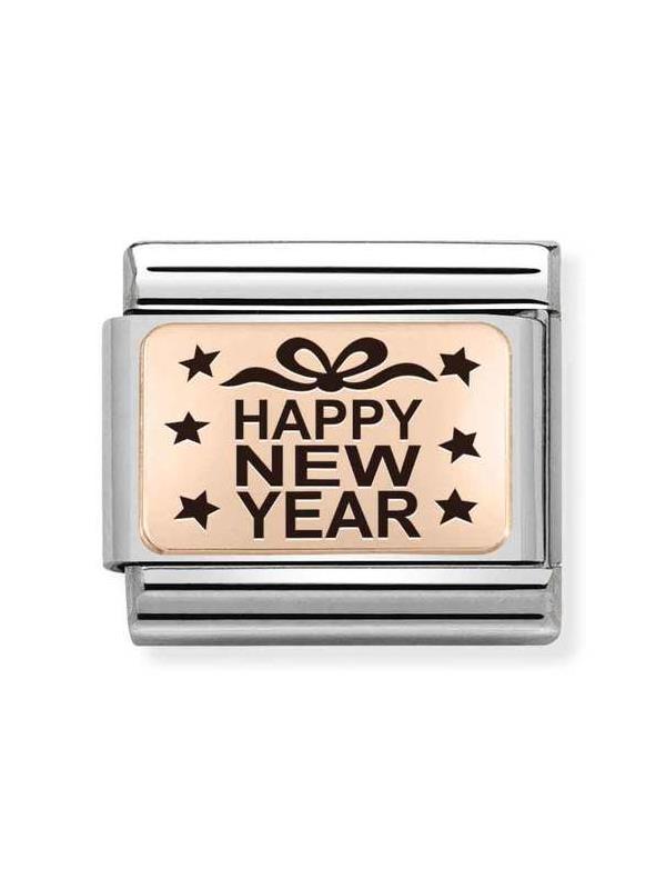 Composable Classic Dekoratif Link - Plakalar Mesajlar - Yeni Yıl -  9K Rose Altın