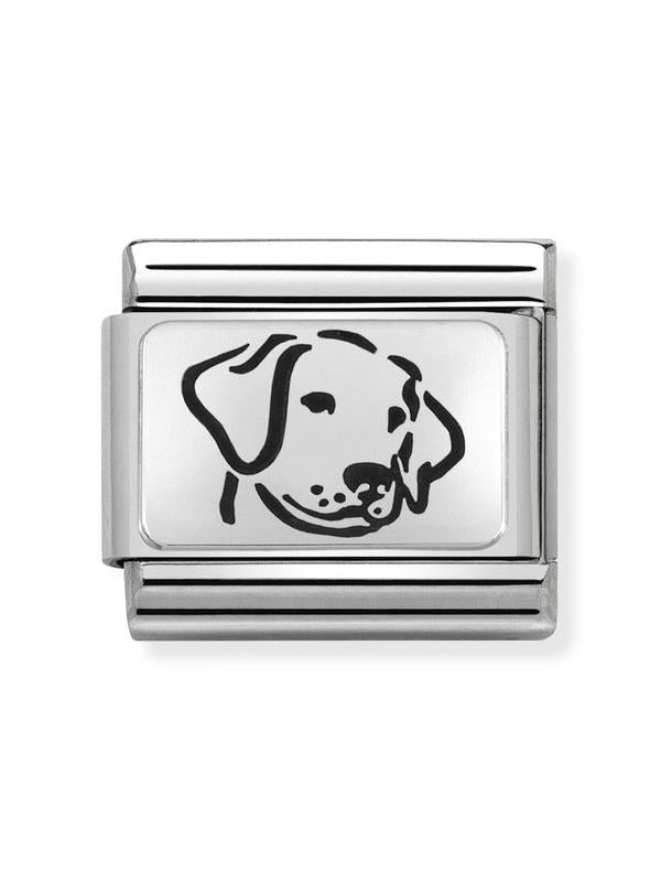 Composable Classic Dekoratif Link - Plakalar Oksitlenmiş - Köpek - (06 Dog) 925 Gümüş