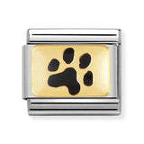 Composable Classic Dekoratif Link - Plakalar - Pati izi - (47 Paw print) 18K Altın