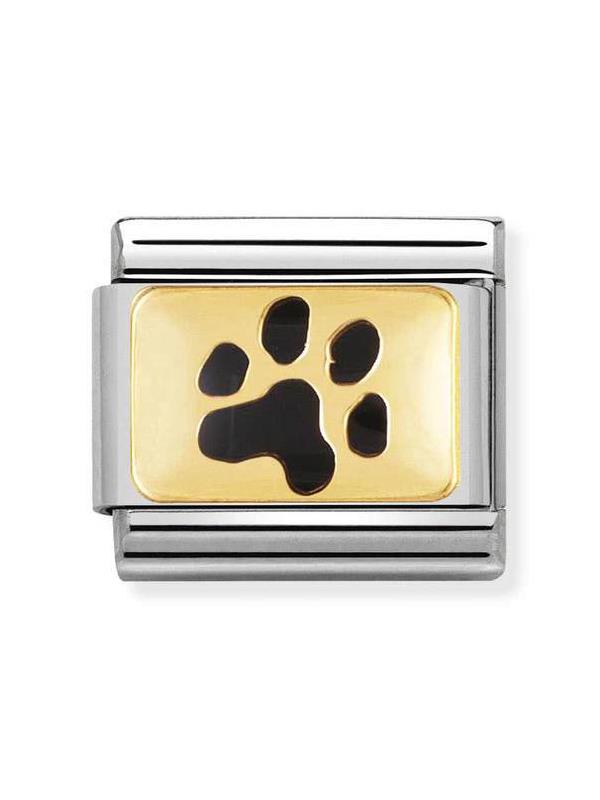 Composable Classic Dekoratif Link - Plakalar - Pati izi - (47 Paw print) 18K Altın