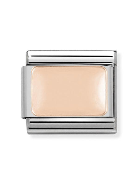 Composable Classic Dekoratif Link - Plakalar - Sade - (01 Plate) 9K Rose Altın