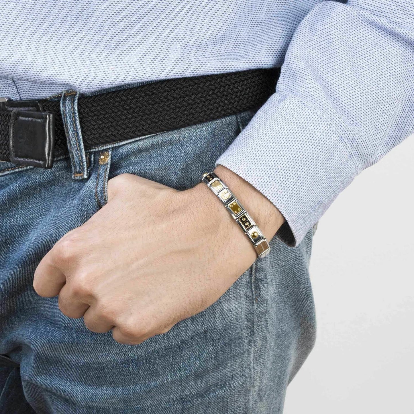 Composable Classic Dekoratif Link - Plakalar Semboller - Çubuklu plaka -  18K Altın