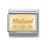 Composable Classic Dekoratif Link - Plakalar Semboller - Koca - (16 Husband) 18K Altın