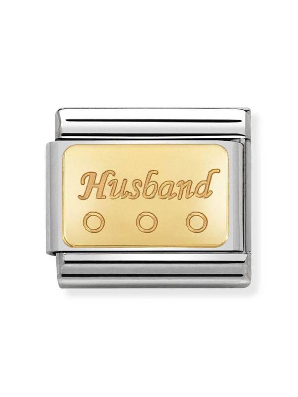 Composable Classic Dekoratif Link - Plakalar Semboller - Koca - (16 Husband) 18K Altın