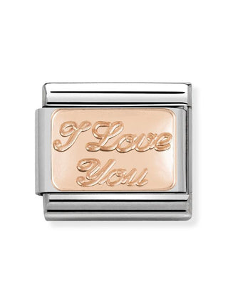 Composable Classic Dekoratif Link - Plakalar - Seni seviyorum -  9K Rose Altın