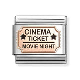Composable Classic Dekoratif Link - Plakalar - Sinema bileti - 9K Rose Altın
