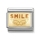 Composable Classic Dekoratif Link - Plakalar - Smile Melek -  18K Altın
