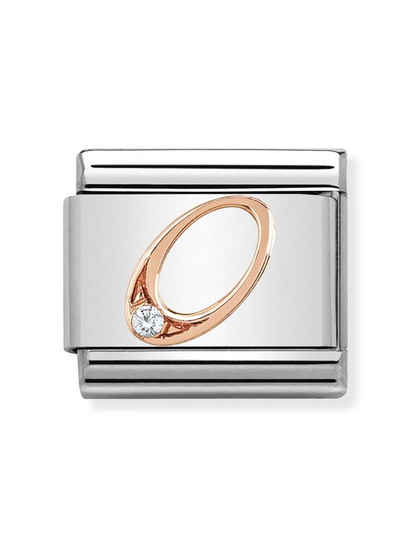 Composable Classic Dekoratif Link - Sayılar - 0 - (00 0) 9K Rose Altın Zirkon
