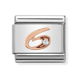 Composable Classic Dekoratif Link - Sayılar - 6 - (06 6) 9K Rose Altın Zirkon
