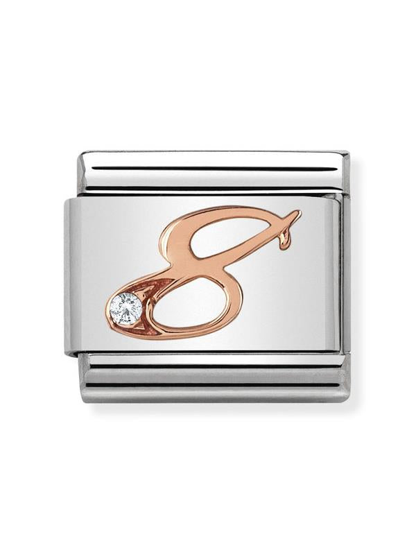 Composable Classic Dekoratif Link - Sayılar - 8 - (08 8) 9K Rose Altın Zirkon