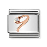 Composable Classic Dekoratif Link - Sayılar - 9 - (09 9) 9K Rose Altın Zirkon