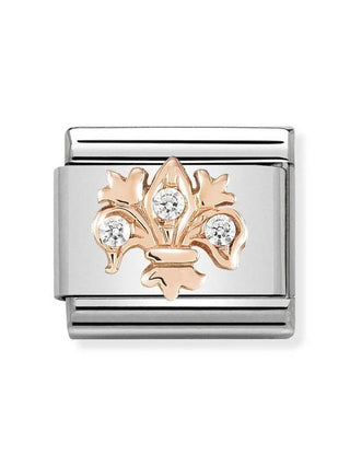 Composable Classic Dekoratif Link - Semboller - Beyaz Zambak -  9K Rose Altın