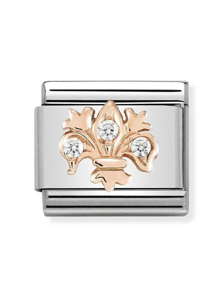 Composable Classic Dekoratif Link - Semboller - Beyaz Zambak -  9K Rose Altın