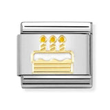 Composable Classic Dekoratif Link - Semboller - Doğumgünü pastası -  18K Altın