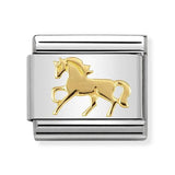 Composable Classic Dekoratif Link - Semboller - Dörtnala - (26 Galloping Horse) 18K Altın