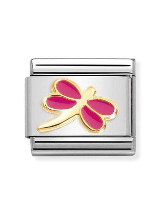 Composable Classic Dekoratif Link - Semboller - Fuşya yusufçuk -  18K Altın