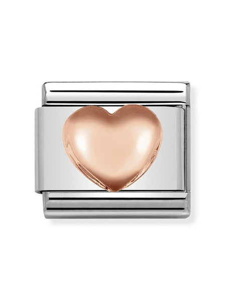 Composable Classic Dekoratif Link - Semboller - Kalp - (22 Raised heart) 9K Rose Altın