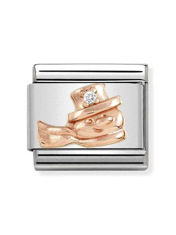 Composable Classic Dekoratif Link - Semboller - Kardan Adam -  9K Rose Altın