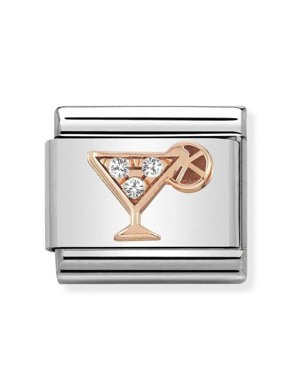 Composable Classic Dekoratif Link - Semboller - Kokteyl - (28 Cocktail) 9K Rose Altın