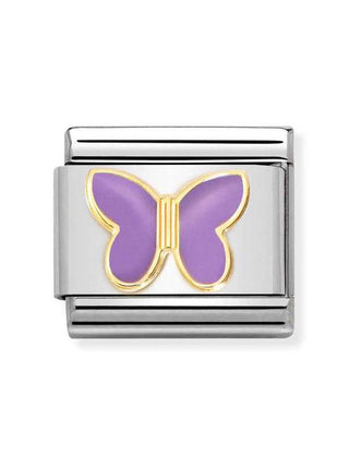 Composable Classic Dekoratif Link - Semboller - Lila kelebek -  18K Altın