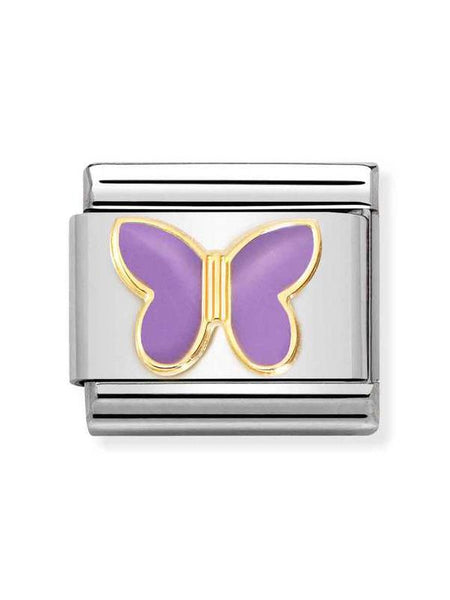 Composable Classic Dekoratif Link - Semboller - Lila kelebek -  18K Altın