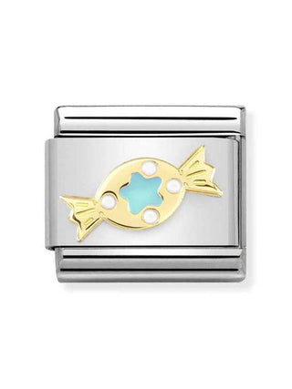 Composable Classic Dekoratif Link - Semboller - Mavi tatlı -  18K Altın