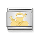 Composable Classic Dekoratif Link - Semboller - Ninja - (38 Ninja) 18K Altın