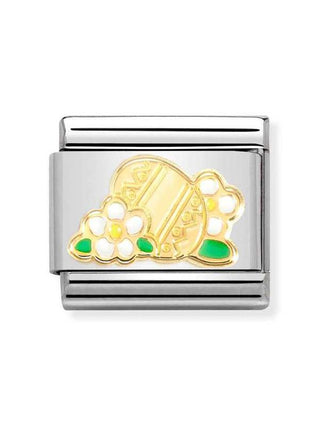 Composable Classic Dekoratif Link - Semboller - Paskalya Çiçekleri Yumurtalar -  18K Altın