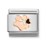 Composable Classic Dekoratif Link - Semboller - Pati - (18 Dog pawprint) 9K Rose Altın