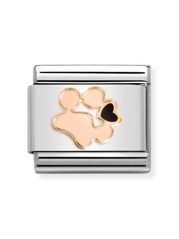 Composable Classic Dekoratif Link - Semboller - Pati - (18 Dog pawprint) 9K Rose Altın