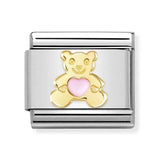 Composable Classic Dekoratif Link - Semboller - Pembe ayı - (64 Pink Bear) 18K Altın