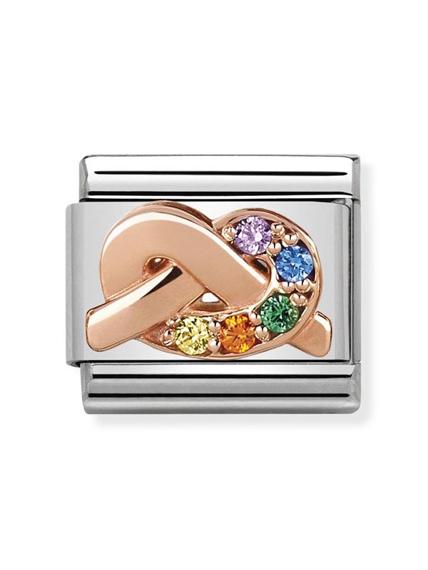 Composable Classic Dekoratif Link - Semboller - Rainbow Düğüm -  9K Rose Altın