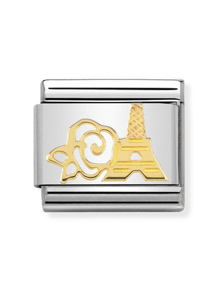 Composable Classic Dekoratif Link - Semboller - Rose ve Eyfel Kulesi -  18K Altın