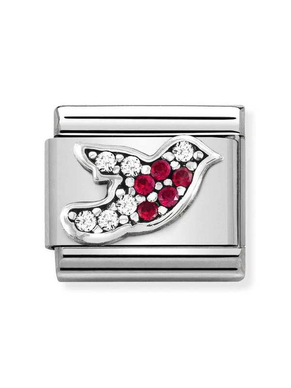 Composable Classic Dekoratif Link - Semboller - Şakrak Kuşu - (02 Robin) 925 Gümüş Zirkon