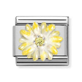 Composable Classic Dekoratif Link - Semboller - Sarı çiçek -  925 Gümüş Zirkon