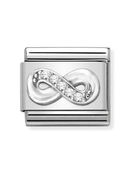 Composable Classic Dekoratif Link  Semboller  Sonsuzluk  41 Infinity 925 Gümüş Zirkon