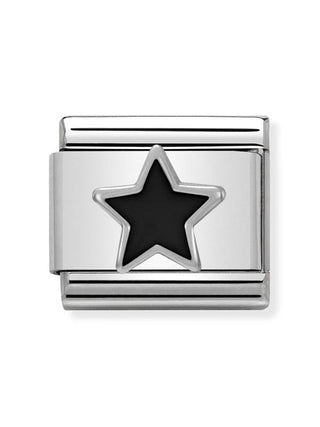 Composable Classic Dekoratif Link  Semboller  Yıldız  05 Black Star 925 Gümüş