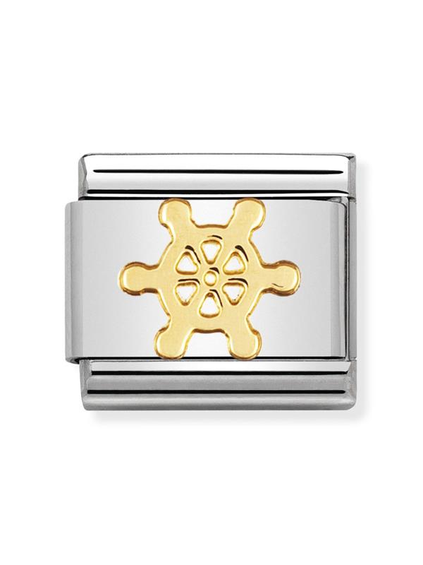 Composable Classic Dekoratif Link - Spor - Dümen - (14 Boatwheel) 18K Altın