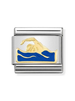 Composable Classic Dekoratif Link - Spor - Yüzücü - (18 Swimmer) 18K Altın