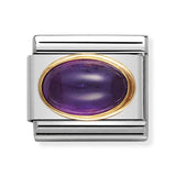 Composable Classic Dekoratif Link - Taşlar Oval - AMETİST - (02 AMETHYST) 18K Altın