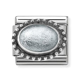 Composable Classic Dekoratif Link - Taşlar Oval - Gümüş Ay -  925 Gümüş