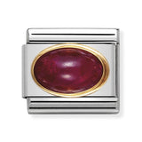 Composable Classic Dekoratif Link - Taşlar Oval - Yakut - (10 RUBY) 18K Altın