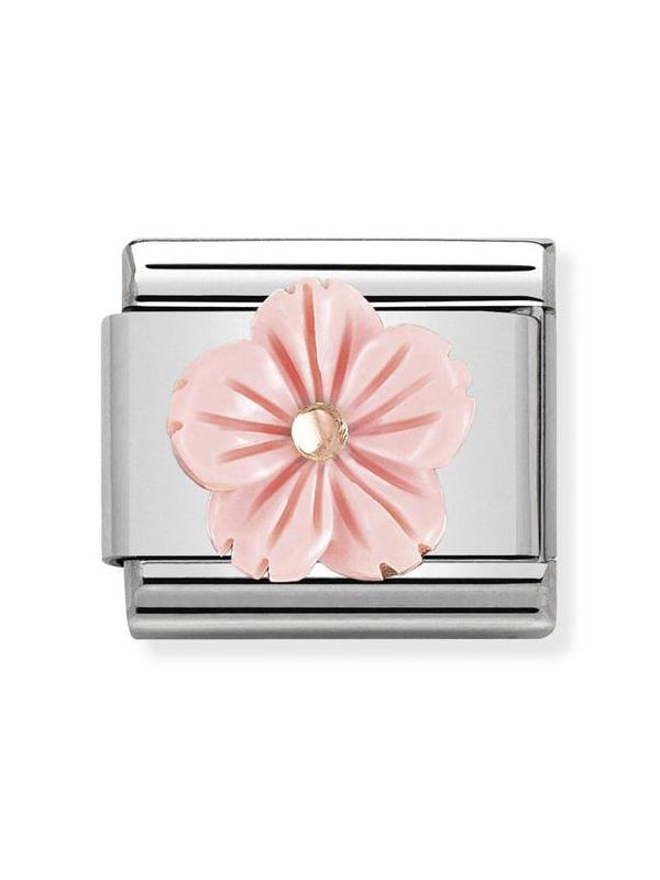 Composable Classic Dekoratif Link - Taşlar Semboller - Çiçek -  9K Rose Altın
