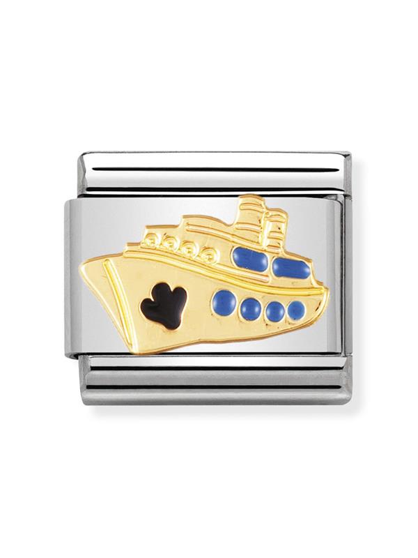 Composable Classic Dekoratif Link - Teknoloji - Gezi gemisi - (12 Cruise Ship) 18K Altın
