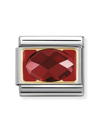Composable Classic Dekoratif Link - Zerafet - Kırmızı - (005 Red) 18K Altın