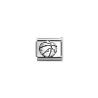 Composable Classic OXIDIZED Semboller in st,Çelik Ve 925 sterling Gümüş Basketball ball